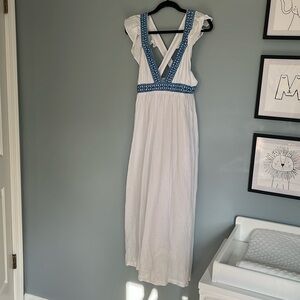 J Crew Flutter Sleeve Maxi Dress Size XS